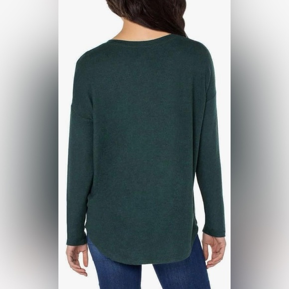 Well Worn Women's V-Neck Long Sleeve Top Sz XL Green - Picture 11 of 11